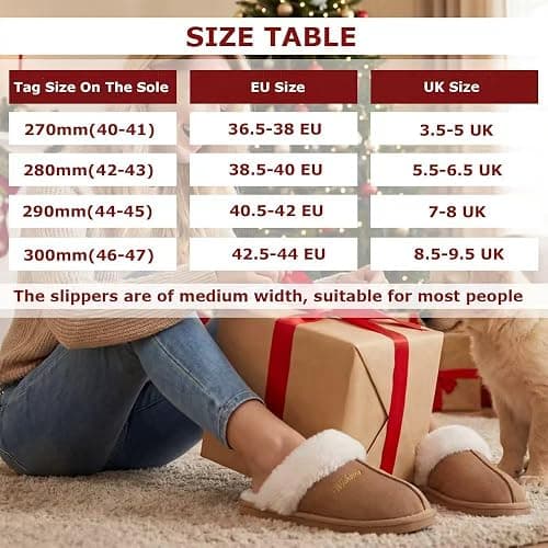 Coswind Hausschuhe Damen Herren Winter Warme Synthetik Lammfell Kunstfell Plüsch Flauschige Fell Weiche Rutschfeste Pantoletten Indoor Outdoor thumbnail 3