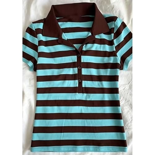 Y2k Grunge Polo Collared Shirts Women Button Down Crop Top 2000s Emo Vintage Streetwear Summer thumbnail 2