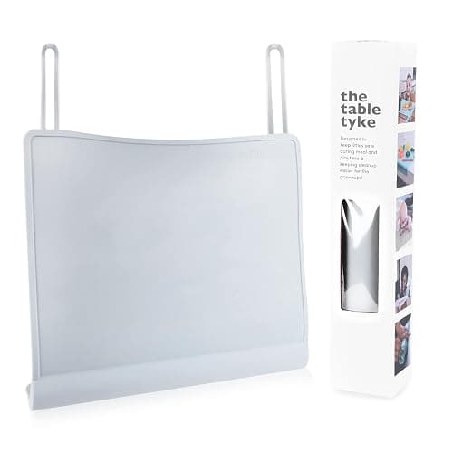 The Table Tyke Table Tyke Placemat XL Silicone Baby Placemat with Teething Edge Bumper - Waterproof Toddler Table Mat for Eating, BPA Free, Dishwasher Safe (Grey) thumbnail 9