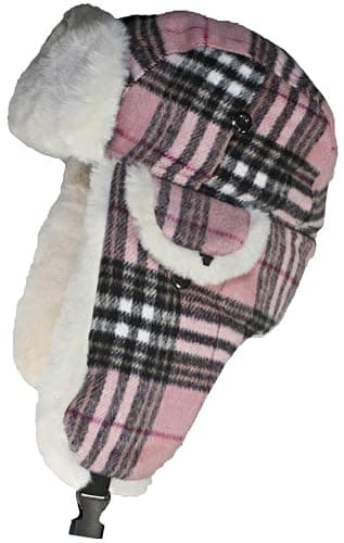 Best Winter Hats Big Kids Quality Tartan Plaid Russian/Trapper Hat W/Faux Fur (One Size) - Image 1