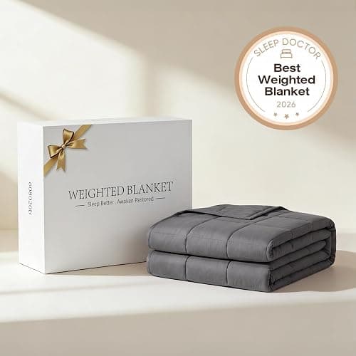 RJOP Cooling Weighted Blanket for Adults (15lbs, 60"x80") Heavy Blanket with Premium Glass, Queen Size Perfect for 190-210 lbs, Soft Breathable, Dark Grey thumbnail 5