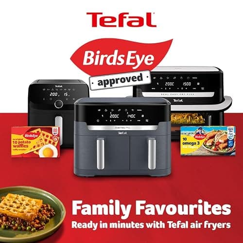 Tefal XXL 11L Dual Drawer Air Fryer, 7 Preset Programs, Oil-Free | 6.5L and 4.5L Drawers, Serves 8 to 10, Frying, Baking, Heating, Drying, 40-200C Manual Control, Dishwasher Safe thumbnail 3