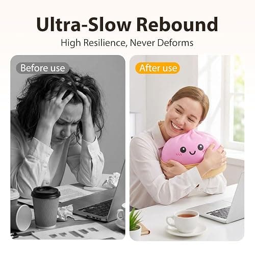 Giant Dumpling Squishy Jumbo Size, Soft Slow Rising Stress Ball, Large Squishy Dumpling for Desk Office Home Study Adults, Fun Fidget Item for Squeezing and Stress Relief (Purple, Extra Large) thumbnail 5