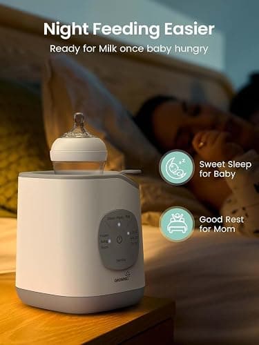 Bottle Warmer, Baby Bottle Warmer Fast Baby Food Heater&Thaw BPA-Free Milk Warmer with Accurate Temperature Control for Breastmilk or Formula for Bottles thumbnail 7