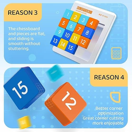 LiangCuber QY Toys Macaron Color 4x4 Klotski Puzzle Magnetic Sliding Number Puzzle,15-Digit Version ABS Brain Teasers Toy Tangram Jigsaw Intelligence (2024 Edition) thumbnail 6