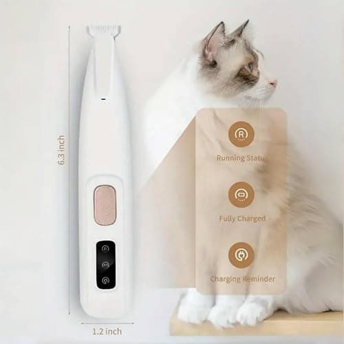 Furrybasic Pet Hair Trimmer, Furry Basic Paw Trimmer for Dogs, Low Noise Waterproof Rechargeable Pet Paw Trimmer for Paws, Ears, Face, Eyes thumbnail 5