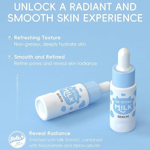 Milk Skincare Set, Milk Skin Care Products Skin Care For Teens 10-12, Natural Milk Extract Girls Skin Care For Kids Age 8-12, Travel Size Skin Care Set, Skincare For Girls 10-12, Teen Skin Care thumbnail 2