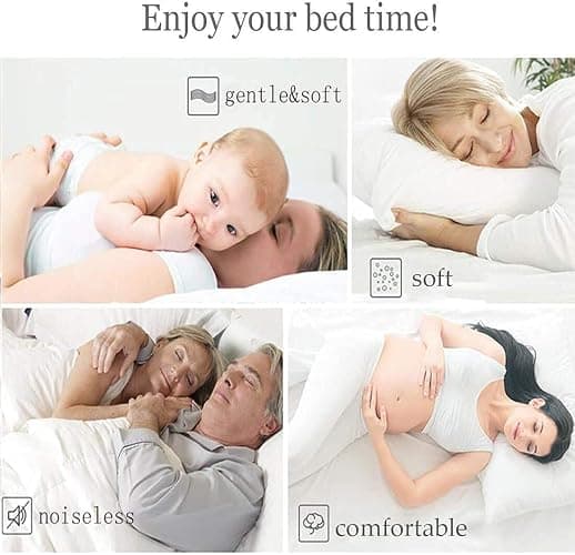 COHOME King Size Cooling Comforter All-Season Quilted Down Alternative Duvet Insert Luxury Hotel Reversible Winter Warm Comforter with Anti-Clump Tech & 8 Tabs - Gift for Women & Men - White 90"x102" thumbnail 8