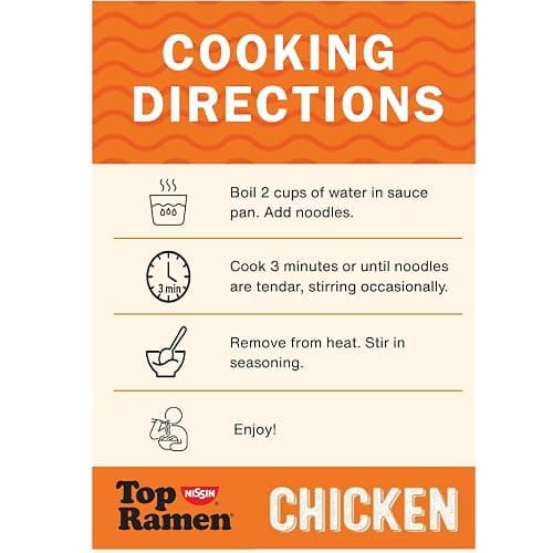 Nissin Top Ramen Noodle Soup, Chicken, 3 Ounce (Pack of 24) thumbnail 5