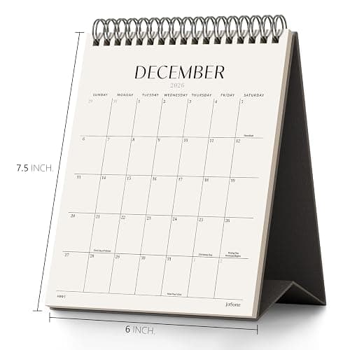 Jotsome Desk Calendar 2026-2027, Small Standing Flip Desktop Calendar | 16 Months Calendar From September 2026 to December 2027, Double-Sided Design Desk Calendar with To Do List, Easy Organizing thumbnail 3