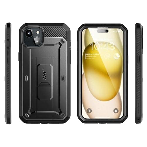 SUPCASE for iPhone 15 Case with Stand & Belt-Clip(Unicorn Beetle Pro), [Built-in Screen Protector] [Military-Grade Drop Protection] Heavy Duty Rugged Phone Case for iPhone 15 6.1 Inch 2023, Black thumbnail 8