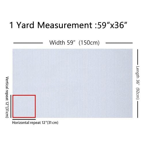 Blue White Stripes Upholstery Fabric by The Yard,Modern Simple Style Striped Fabric by The Yard Sewing Supplies,Cute Fabric for Upholstery and Home Accents,1 Yard,36" L x 59" W thumbnail 2
