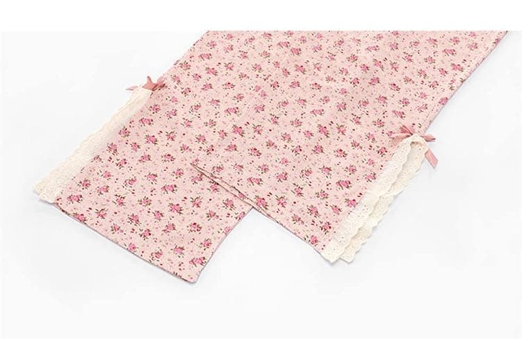 Zweiteiliger Pjs Sets Hausanzug, Kurzer Pyjama Für Damen, Sexy, Atmungsaktiv, Zweiteilig, Niedlich, Rosa, Floral, Pyjama-Set, Spitze, Cami-Oberteil, Pyjamahose, Loungewear, Sommerkleidung Für Dame thumbnail 6