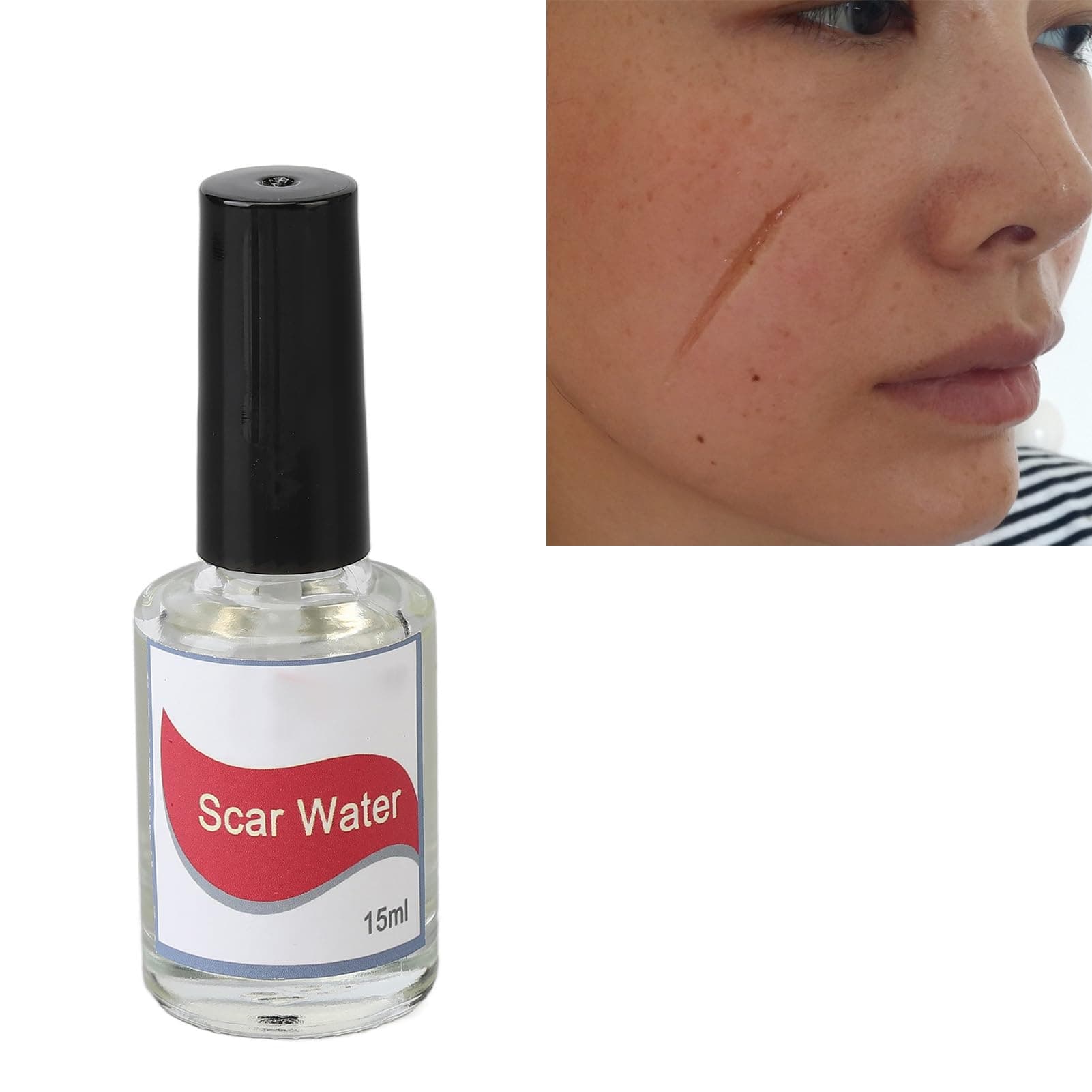 Makeup Liquid, 15ml Scarring Liquid for Realistic Makeup Effects, Halloween FX Makeup & Scarring Gel, Fake Skin for Stage, Screen, Theater, Cosplay, and Halloween thumbnail 5