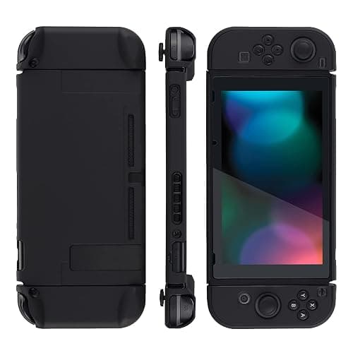 eXtremeRate PlayVital Back Cover for Nintendo Switch Console, Handheld Controller Separable Protector Hard Shell for NS Joycon, Customized Dockable Protective Case for Nintendo Switch - Black thumbnail 6
