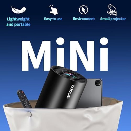 [Built-in Apps & 2025 Upgraded] Mini Projector Support 4K 1080P Auto Keystone 270° Rotatable with WiFi 6 and Bluetooth 5.4, Projector Portable Compatibile with HDMI/TV Stick/Memory Stick/Laptop-Black thumbnail 5