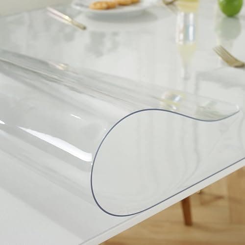 LovePads Clear Desk Mat 16 x 36 Inch, 1.5mm Thick Clear Table Protector, Waterproof Plastic Table Cover Protector, PVC Desk Protector Mat, Vinyl Desk Cover for Desktop, Coffee & Dining Table thumbnail 8