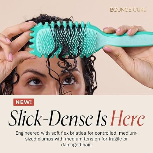 Bounce Curl Slick-Dense EdgeLift Brush | Medium-Density Bristles, Soft-Flex Tips, For Wavy, Curly & Coily Hair, 50% Post-Consumer Recycled Content thumbnail 5