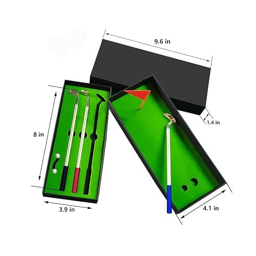 SANTA CASA Golf Pen Set & Mini Desktop Golf Putting Green Game, Funny Gifts for Golfers Adults Teens Boss Coworkers, Office Desk Toy, Stocking Stuffers, Stress Relief Gadget thumbnail 3