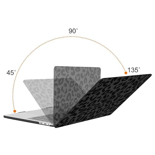 MOSISO Compatible with MacBook Pro 13 inch Case M2 2025, 2024, 2023, 2022, 2021-2016 A2338 M1 A2251 A2289 A2159 A1989 A1708 A1706, Plastic Leopard Grain Hard Case&Keyboard Cover&Screen Protector,Black thumbnail 3