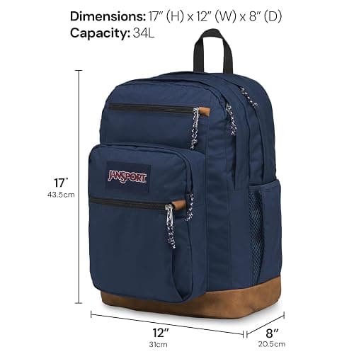 JanSport Cool Backpack, with 15-inch Laptop Sleeve - Large Computer Bag Rucksack with 2 Compartments, Ergonomic Straps, Black thumbnail 2