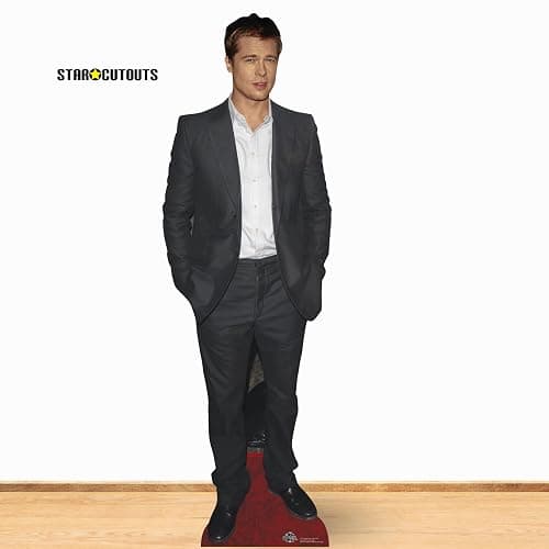 Star Cutouts CS1189 Brad Pitt Black Suit Height 181cm Lifesize Cardboard Cut Out with Mini - Ideal for Celebrity Theme & Movie Fans, Birthdays & VIP Events thumbnail 3