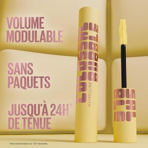 Maybelline New York - Mascara Volume Modulable - Effet Maxi - Cils Définis, Amplifiés, Séparés - Sans Paquets - Tenue Jusqu'à 24h - Colossal Bubble - Teinte : Noir - 10 ml thumbnail 5