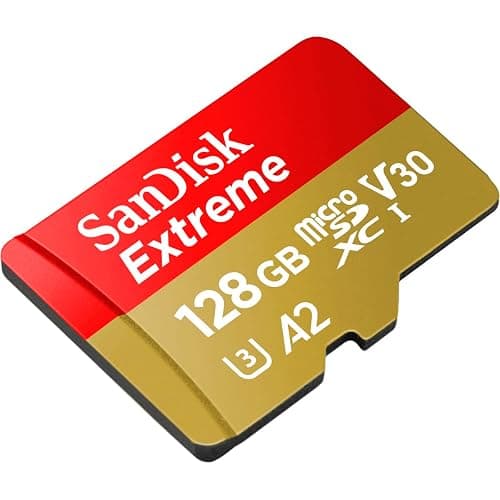 SANDISK 128GB Extreme microSD UHS-I Card - Up to 245MB/s Read Speed and 120MB/s Write Speed, 5.3K Video, 4K UHD Video, high-Performance for Action cams, Drones, Android Devices - SDSQXH9-128G-GZ6MA | 245MB/s read speed with V30 rating and A2 performance for action cams, drones and gaming consoles thumbnail 4
