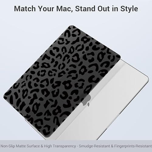 MOSISO Leopard Grain Hard Case Compatible with MacBook Neo 13 inch 2026 Release Model A3404, 3 in 1 Crack-Resistant Protective Hard Shell Case&Keyboard Cover&Screen Protector, Black thumbnail 6