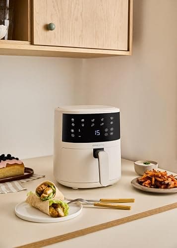 CREATE Air Fryer Studio Easy Luftfritteuse, 4,5 l, gebrochenes Weiß, Kapazität 5-6 Portionen, 10 Programme, Touch-Bedienfeld, Zeit- und Temperatursteuerung, 1400 W thumbnail 2