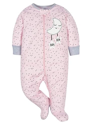 Gerber baby-girls 4 Pack Sleep N' Play Footie thumbnail 4