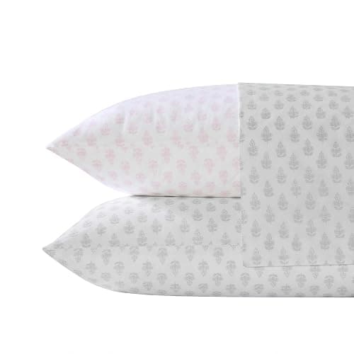 Laura Ashley - Queen Sheet Set, Crisp & Cool Cotton Percale Bedding with Deep Pockets, Lightweight for Year Round Comfort, Bed Sheets with Matching Pillowcases (Francesca Pink) thumbnail 8
