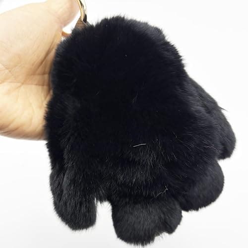 Unpafcxddyig Bunny Keychain Cute Rex Rabbit Fur Keychain Car Handbag Keyring thumbnail 4