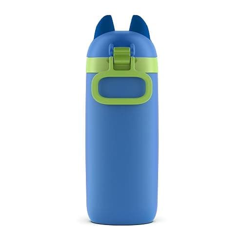 Ello Ellies 12oz Vacuum Insulated Stainless Steel Kids Water Bottle with Straw and Built-in Carrying Handle and Leak-Proof Locking Lid for School Backpack, Lunchbox and Outdoor Sports, Dog thumbnail 9