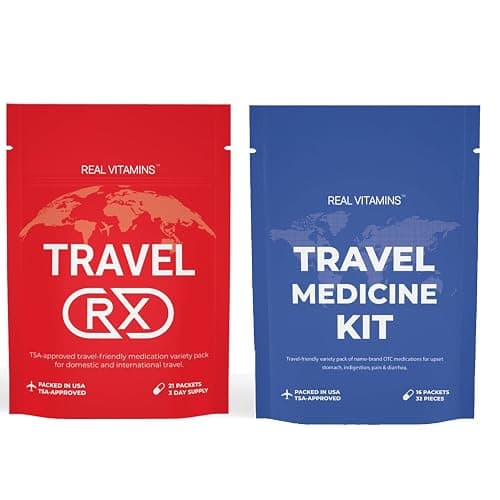 Travel Essentials Medicine Variety Pack with Travel RX Kit & Travel Medicine Kit for Travel, Work, Camping, Cruises - 37 Individually Wrapped Travel Size Medicine Packets (2 Pack) - 2 thumbnail 7