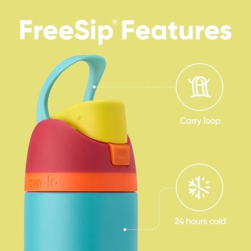 Owala FreeSip Insulated Stainless Steel Water Bottle with Straw for Sports and Travel, Leak Proof, BPA-Free, 710ml, Summer Sweetness thumbnail 4