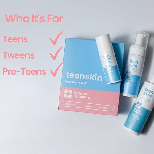 Teen Skin Care Kit 3-Step | Acne Face Wash Skin Care Regimen | Teen Skin Face Wash, Toner, & Moisturizer | Perfect for Teens Preteens & Kids Looking to Prevent Acne | 3 Pc Kit by Natural Outcome thumbnail 7