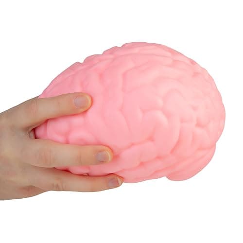ORB Easy Sqweezy Jumbo Brainy - Squeeze This Big, Fun, Squishy, Slow Rising, Extra Soft Giant Brain for Stress Relief - Original Sensory / Fidget Novelty Toy and Gift for Kids and Adults thumbnail 6