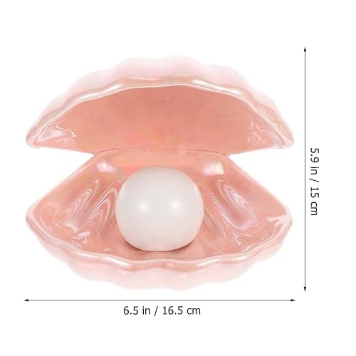 IMIKEYA Shell Pearl Night Light: LED Pearl Lamp for Kids Room, Bedroom, Living Room Home Decor (Pink) thumbnail 5