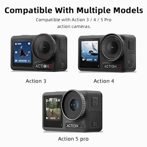 TYUANDOUER Silicone Case for DJI Osmo Action 5 Pro, 4-in-1 Set Protective Sleeve Cover for DJI Action 5 Pro with Lost-Proof Strap/Neck Strap/Lens Cap - Blue - Blue thumbnail 3