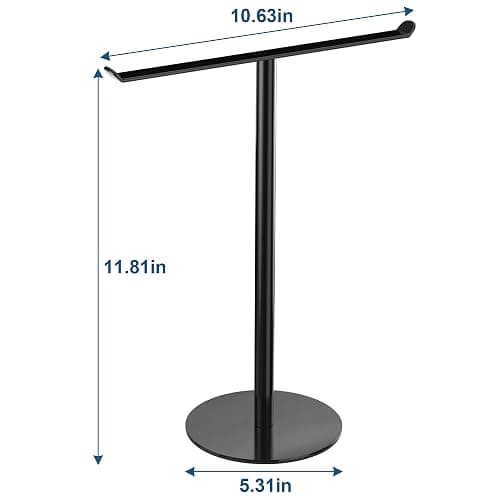 Towel Rack T-Shape Hand Holder for Bathroom,Headband and Lightweight Bathroom Racks,Kitchen Black Holder,Stainless Steel Waterproof Counter Organizer thumbnail 2