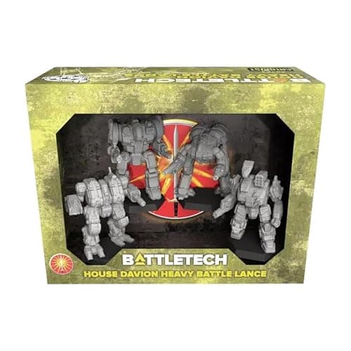 Catalyst Game Labs, BattleTech: House Davion Heavy Battle Lance - Unpainted Miniatures - Intended for Ages 15+ - Image 1