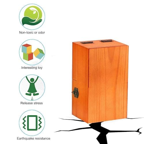 Calary Useless Box Turns Itself Off in Box Alone Machine Fully Assembled in Box (Brown) thumbnail 4