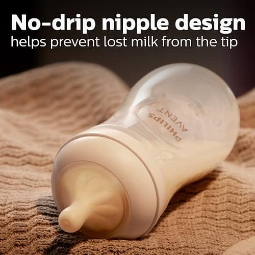 Philips Avent Natural Baby Bottles with Natural Response Nipples (Medium Flow, Flow 3), 9oz, 3-pack, SCY903/03 - Clear - 9oz - 3-pack thumbnail 6