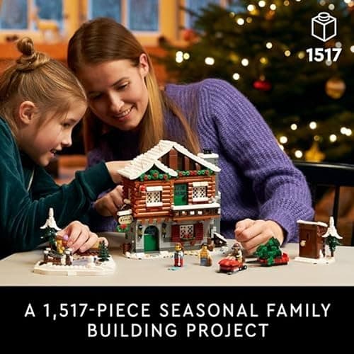 LEGO Icons Alpine Lodge Model Building Set - Collectible DIY Kits for Adults, Ages 18+ - Log Cabin Kit for Winter Activities with Snowmobile and Minifigues - 10325 - Multicolor thumbnail 2