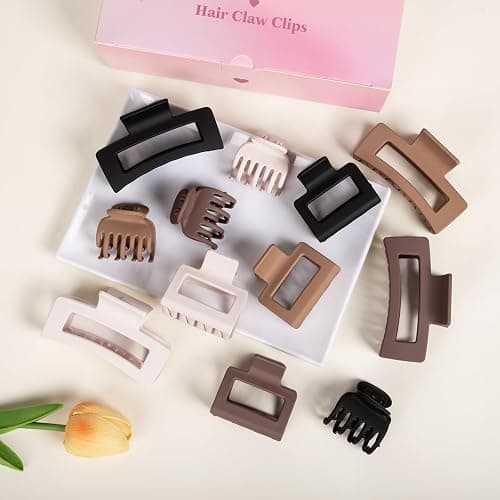 3 Styles Hair Clips for Women, 12 PCS Claw Clips for Thin Thick Hair, Small Medium Big Hair Clips Set thumbnail 6