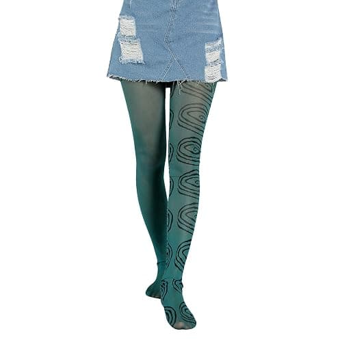 Aonoapll Women Y2k Printed Tights Mesh Pantyhose Stockings Vintage Floral High Waist Skinny Leggings Streetwear thumbnail 3