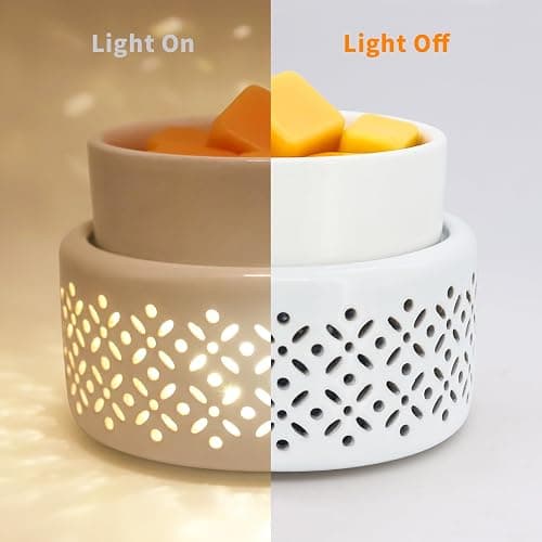 VICTORIA AROMA Ceramic Wax Melt Warmer - LED Night Light Candle Wax Warmer for Scented Wax, Electric Fragrance Wax Melter for Home, Office, Bedroom Decor, and Gifts thumbnail 4