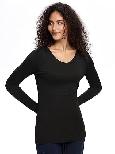 COZYFIT Underscrub Long Sleeve Women - Crew Neck Scrubs Undershirts for Nurse with Soft Fabric thumbnail 3