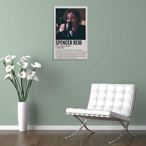 RCIDOS Matthew Gray Gubler Poster Criminal Minds Spencer Reid Poster (11) Canvas Painting Posters And Prints Wall Art Pictures for Living Room Bedroom Decor 12x18inch(30x45cm) Frame-style thumbnail 5